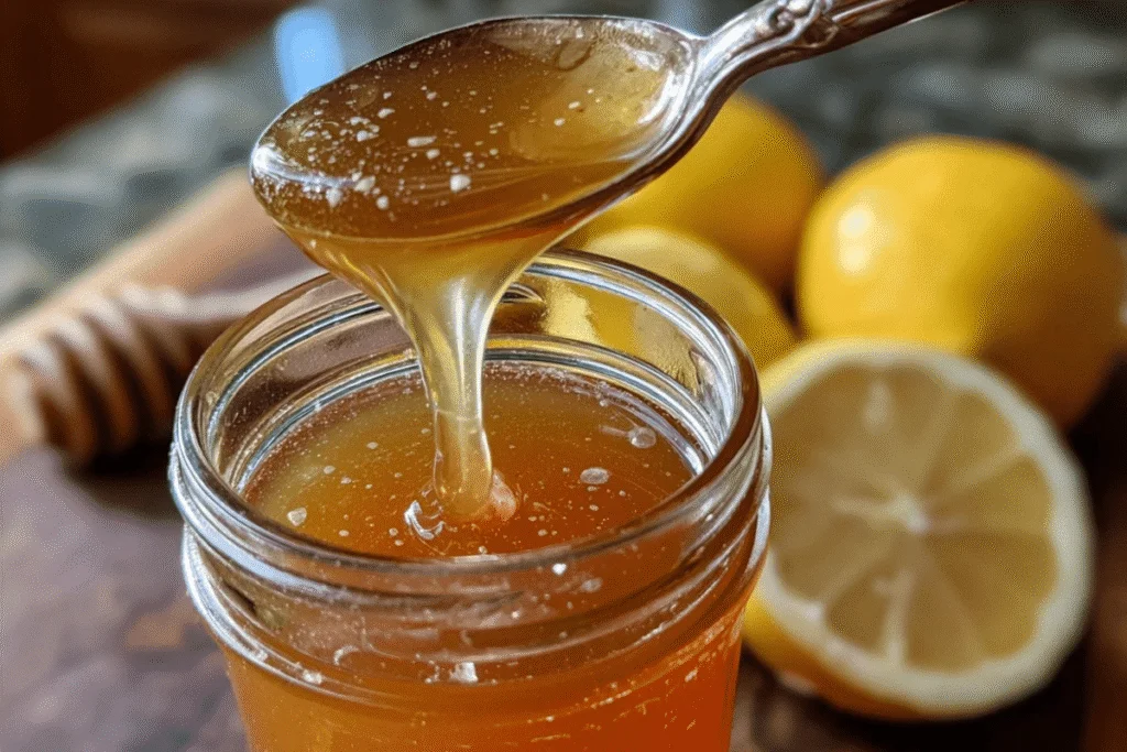 mixing apple cider vinegar and lemon juice drink