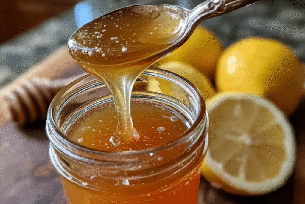 mixing apple cider vinegar and lemon juice drink