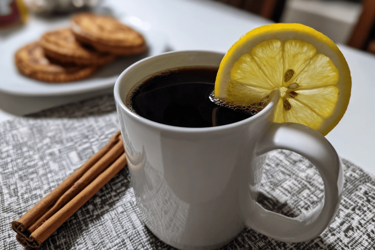 Coffee loophole ingredients black coffee with lemon and cinnamon
