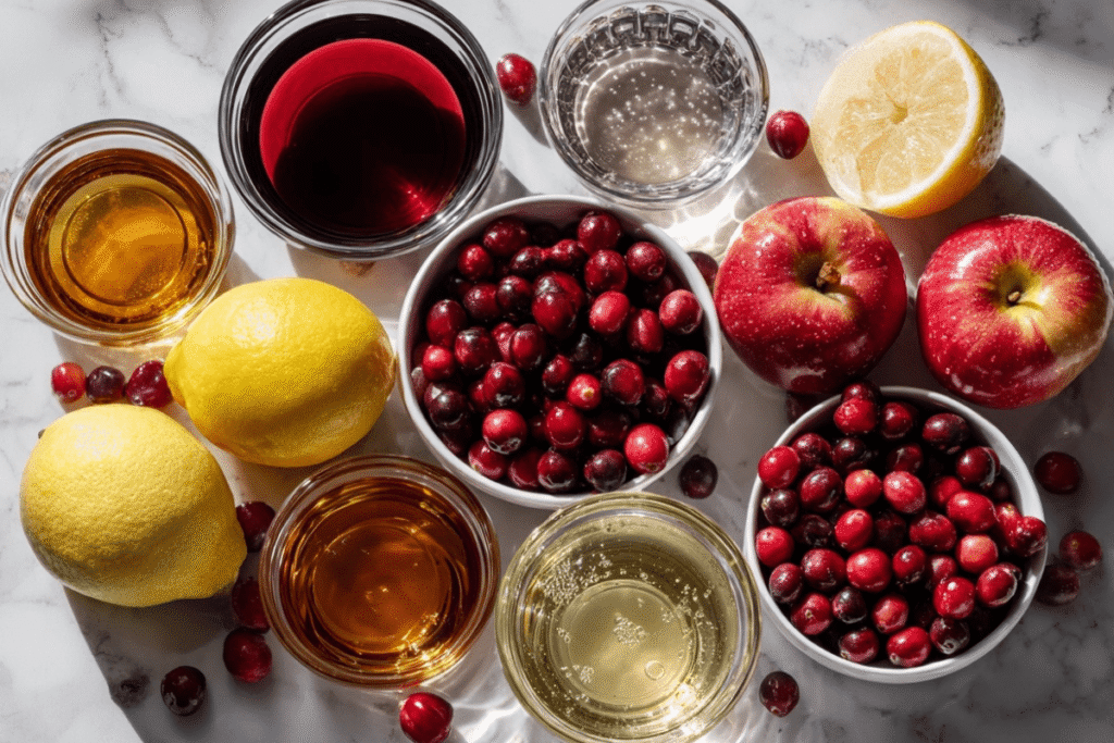 cranberry juice and apple cider vinegar ingredients