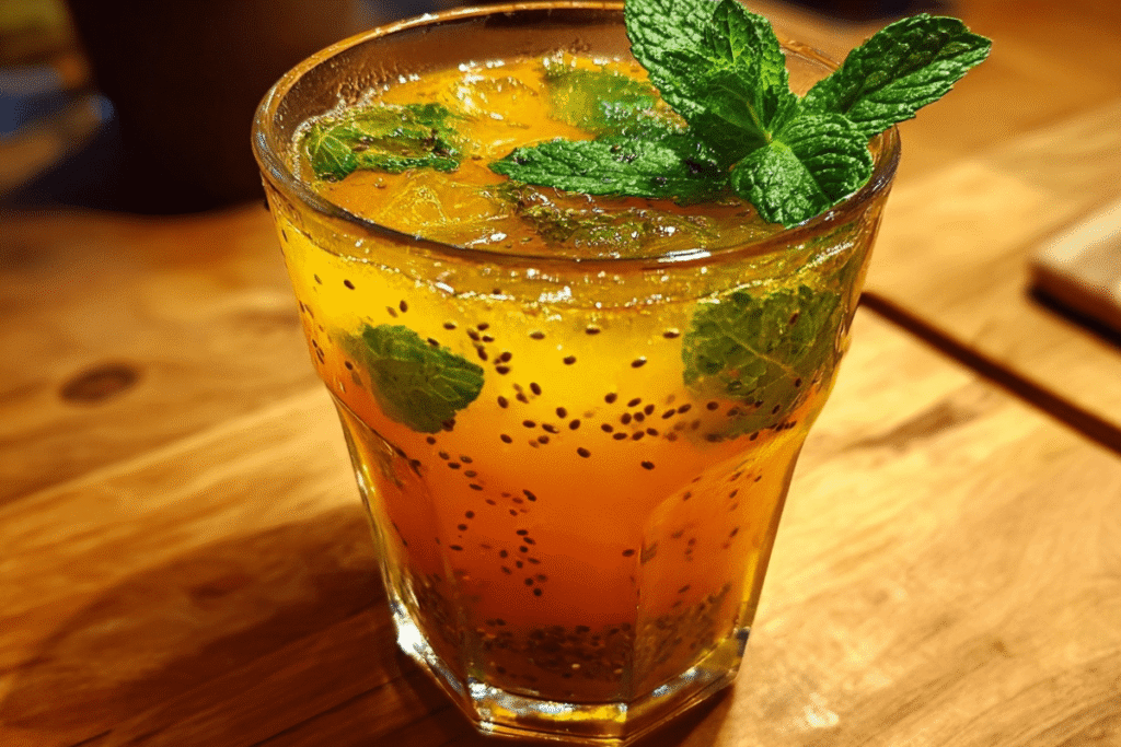 Brazilian Mounjaro Recipe natural drink in a glass