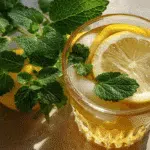 lemon balm for weight loss detox drink in a clear glass
