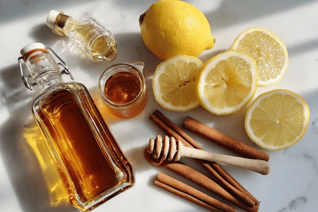 ingredients for natural mounjaro recipe with 4 ingredients