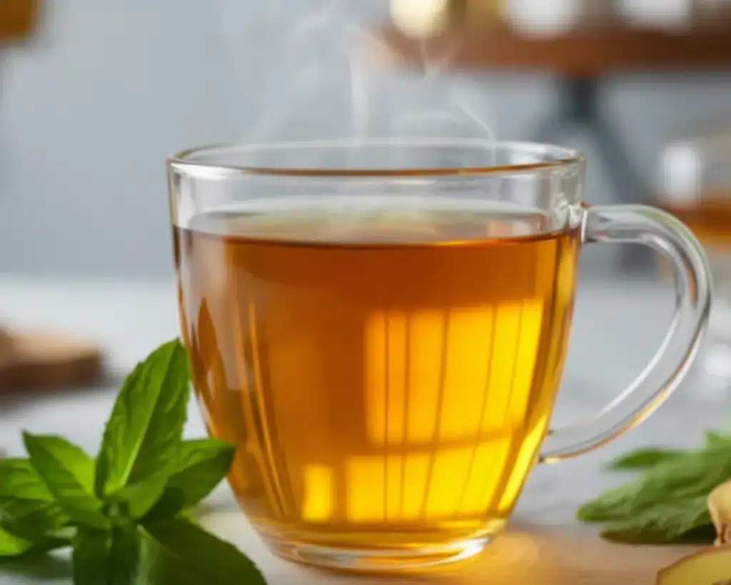 A refreshing cup of Costa Rican tea recipe for weight loss with ginger and pineapple.