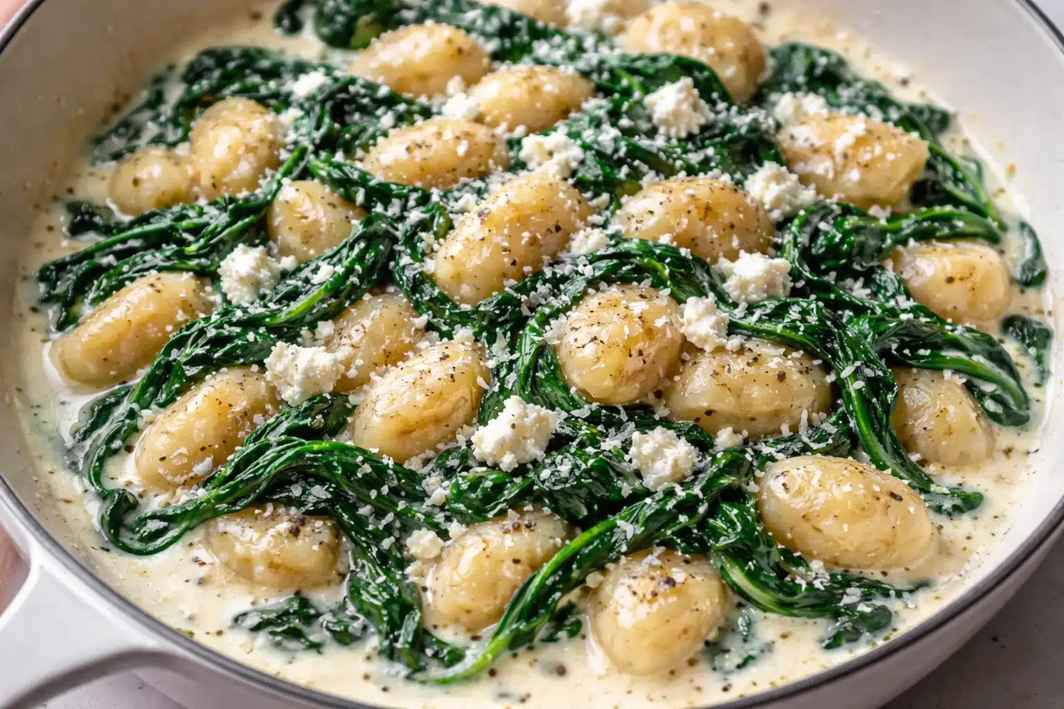 Creamy Gnocchi with Spinach and Feta