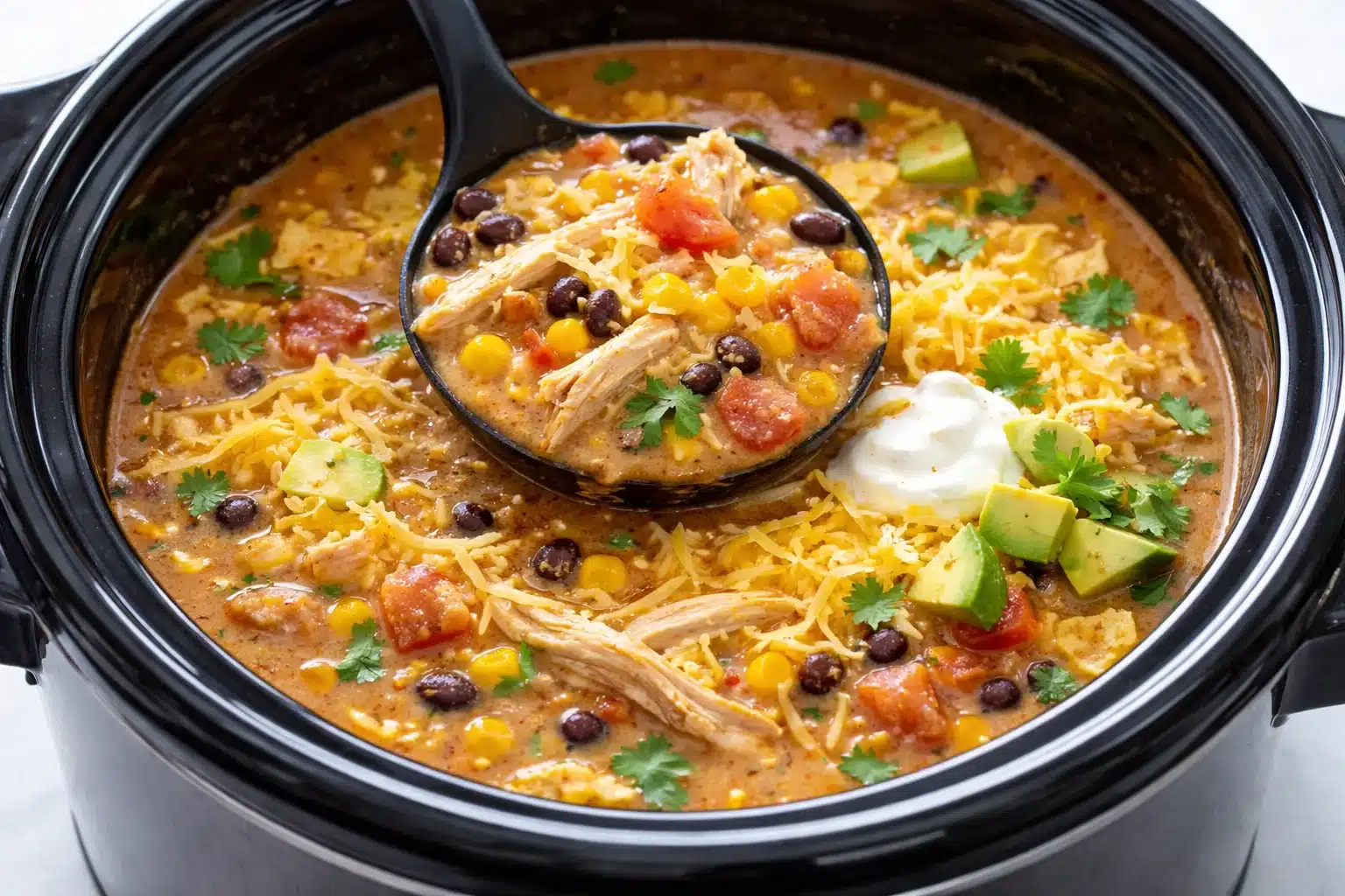 Crockpot Chicken Tortilla Soup