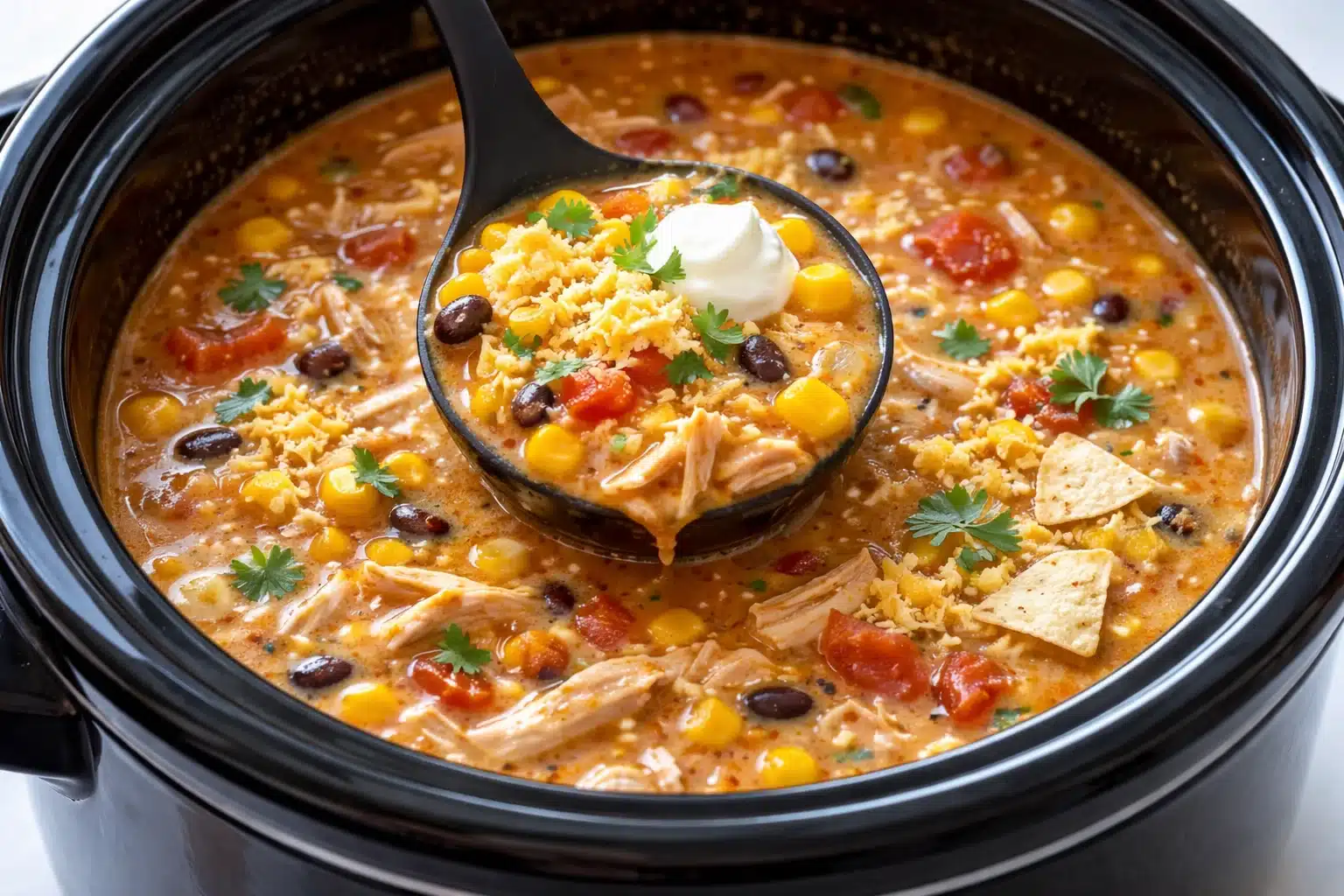 Crockpot Chicken Tortilla Soup
