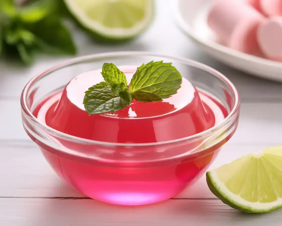 Delicious Pink Gelatin Trick Recipe for weight loss and gut health support.