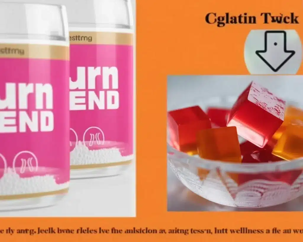 Image of the Gelatin Trick Recipe ingredients and preparation process for weight loss.
